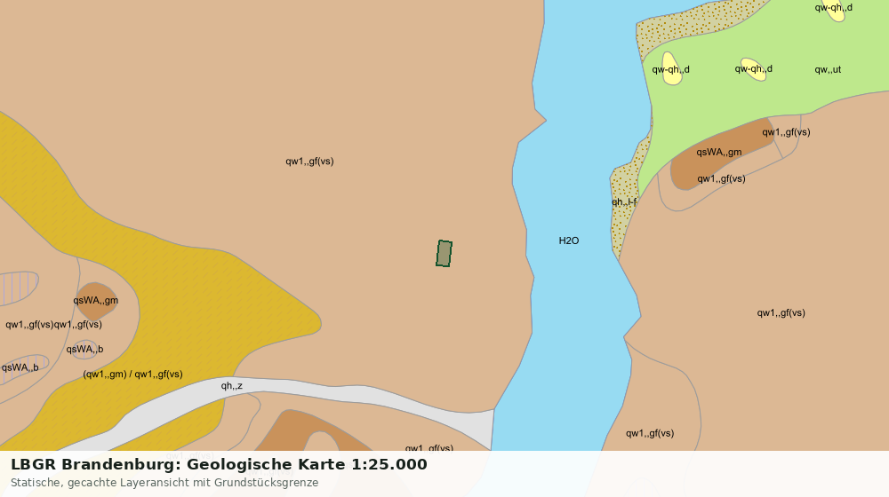 Statische Kartenansicht: LBGR Brandenburg: Geologische Karte 1:25.000