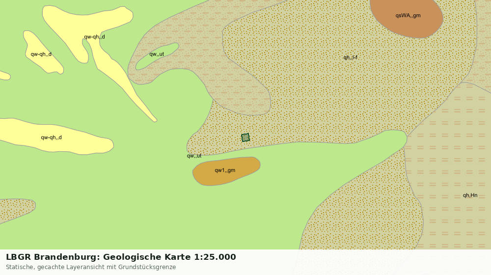 Statische Kartenansicht: LBGR Brandenburg: Geologische Karte 1:25.000