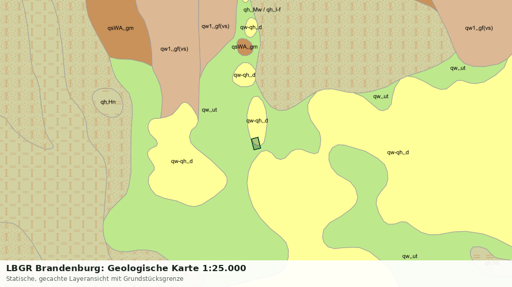 Statische Kartenansicht: LBGR Brandenburg: Geologische Karte 1:25.000