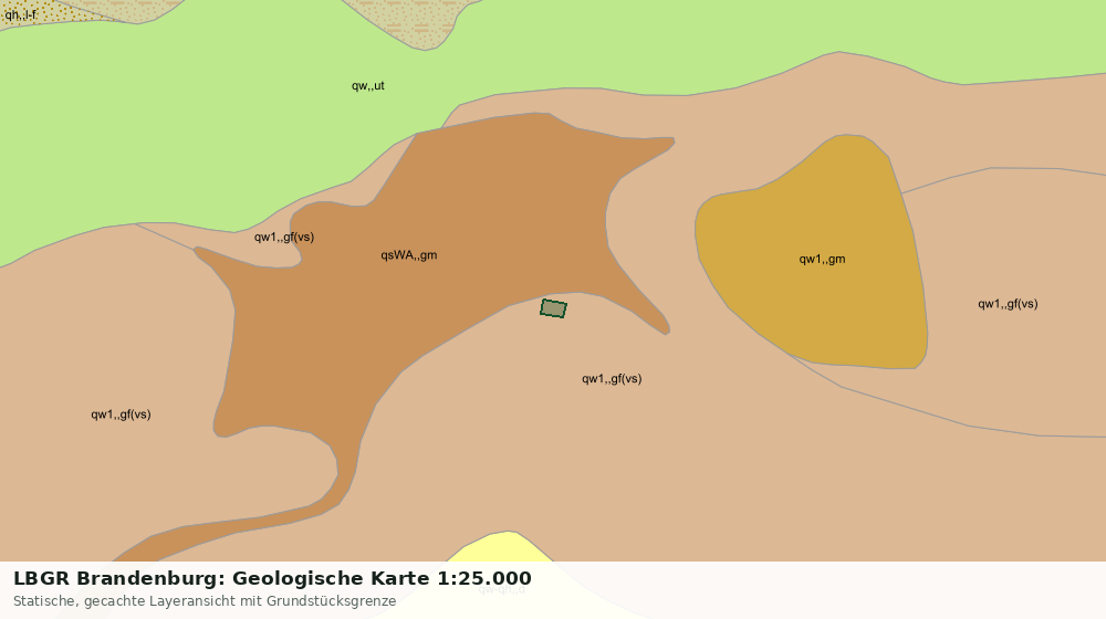 Statische Kartenansicht: LBGR Brandenburg: Geologische Karte 1:25.000