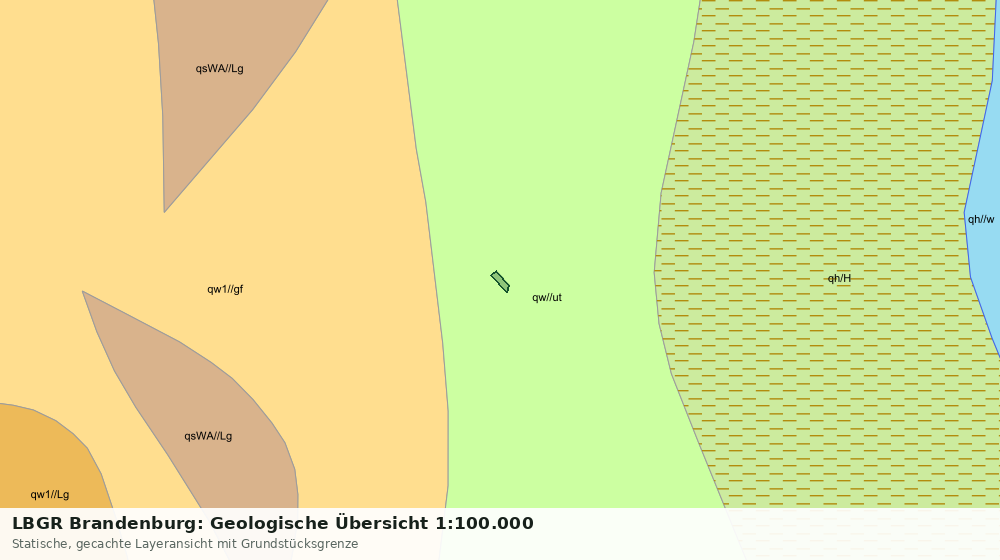 Statische Kartenansicht: LBGR Brandenburg: Geologische Übersicht 1:100.000