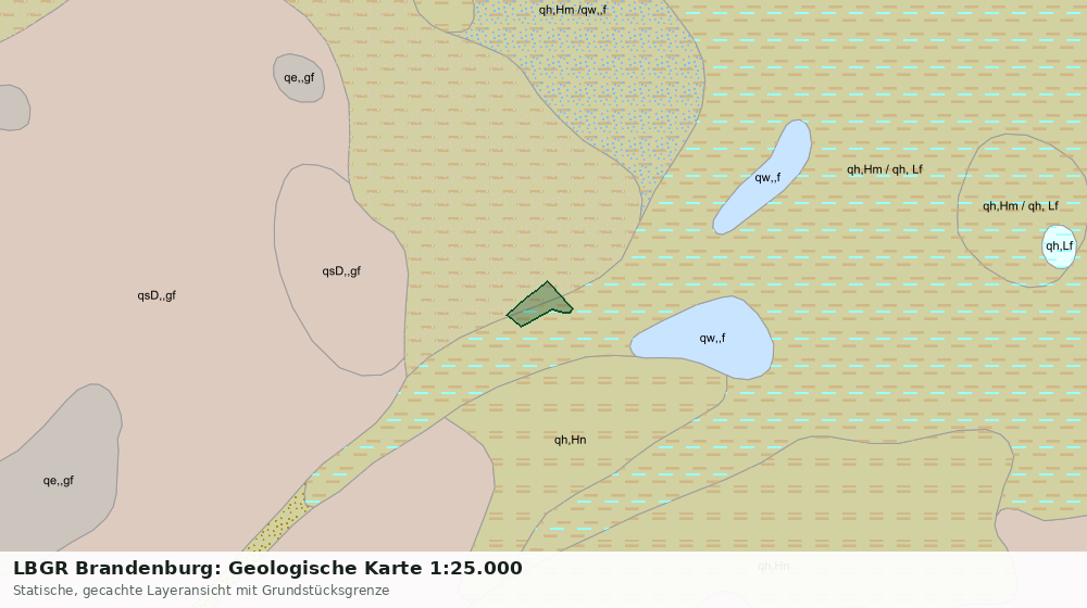 Statische Kartenansicht: LBGR Brandenburg: Geologische Karte 1:25.000