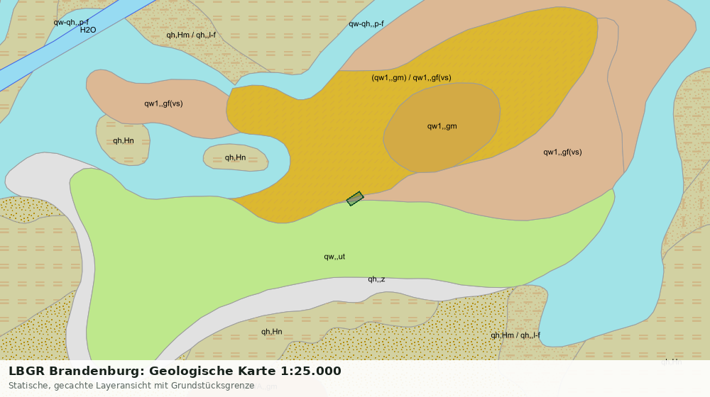 Statische Kartenansicht: LBGR Brandenburg: Geologische Karte 1:25.000
