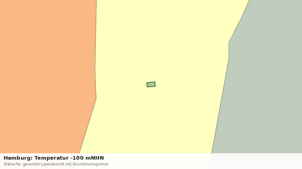 Statische Kartenansicht: Hamburg: Temperatur -100 mNHN