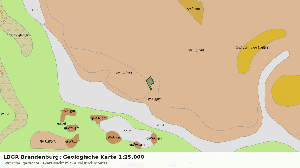 Statische Kartenansicht: LBGR Brandenburg: Geologische Karte 1:25.000
