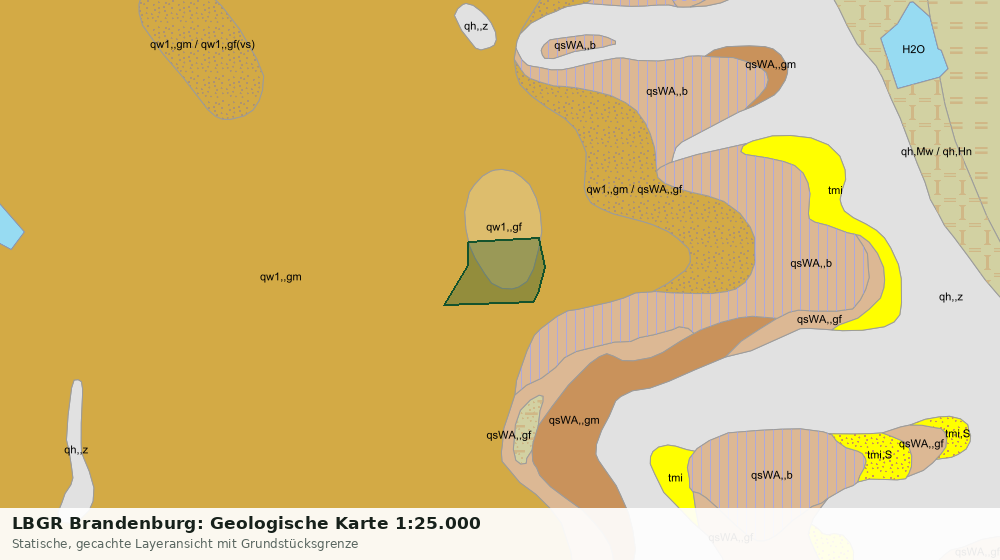 Statische Kartenansicht: LBGR Brandenburg: Geologische Karte 1:25.000