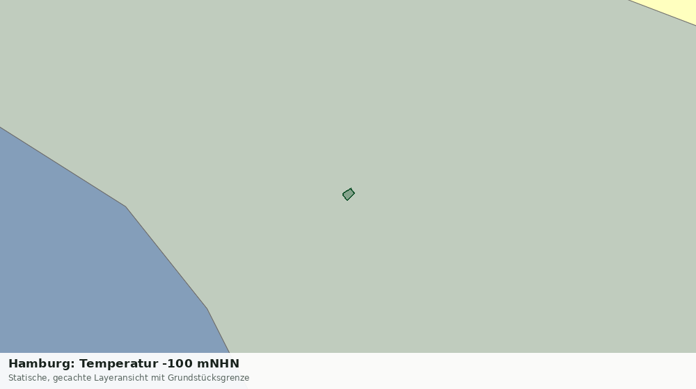 Statische Kartenansicht: Hamburg: Temperatur -100 mNHN