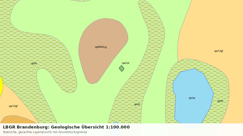 Statische Kartenansicht: LBGR Brandenburg: Geologische Übersicht 1:100.000
