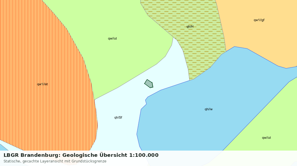 Statische Kartenansicht: LBGR Brandenburg: Geologische Übersicht 1:100.000