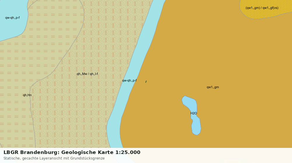 Statische Kartenansicht: LBGR Brandenburg: Geologische Karte 1:25.000