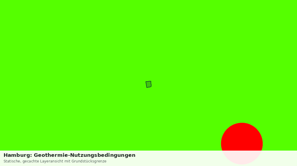 Statische Kartenansicht: Hamburg: Geothermie-Nutzungsbedingungen