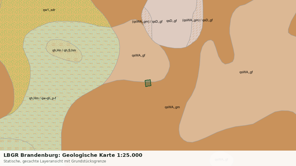 Statische Kartenansicht: LBGR Brandenburg: Geologische Karte 1:25.000