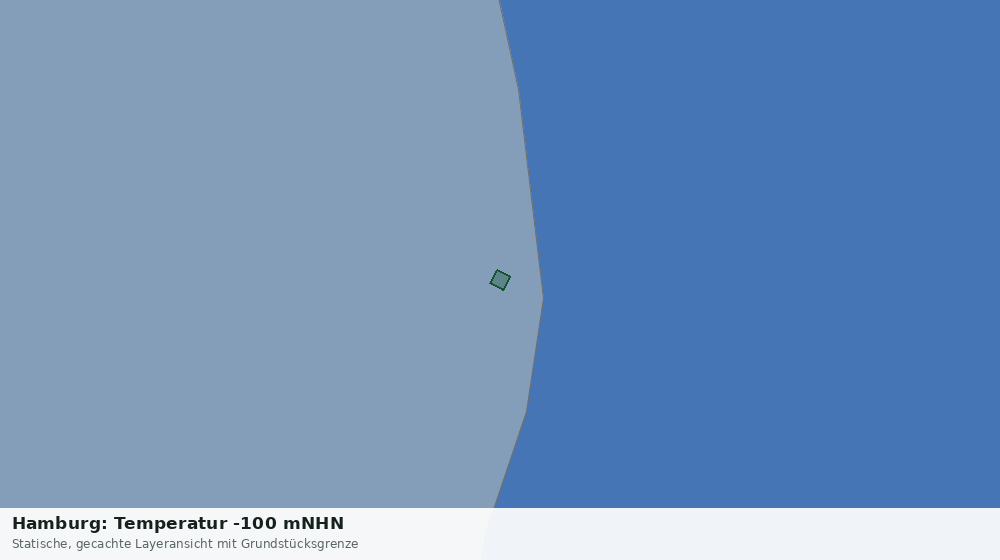Statische Kartenansicht: Hamburg: Temperatur -100 mNHN