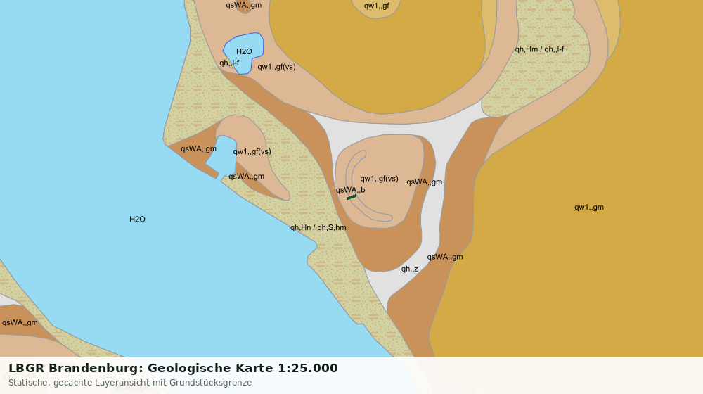 Statische Kartenansicht: LBGR Brandenburg: Geologische Karte 1:25.000