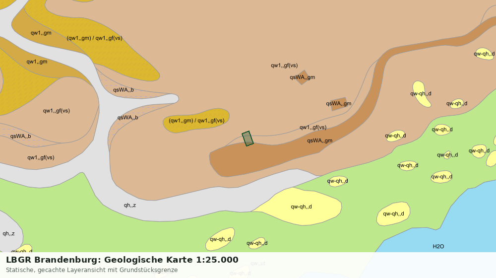 Statische Kartenansicht: LBGR Brandenburg: Geologische Karte 1:25.000