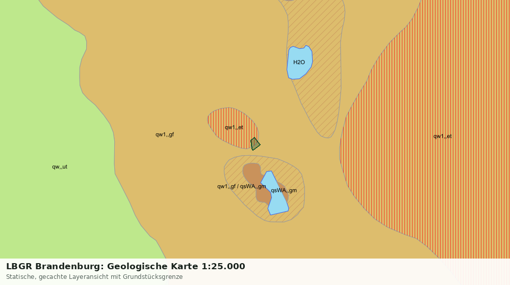 Statische Kartenansicht: LBGR Brandenburg: Geologische Karte 1:25.000