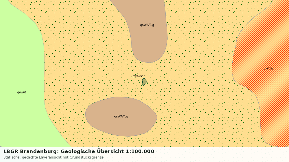 Statische Kartenansicht: LBGR Brandenburg: Geologische Übersicht 1:100.000