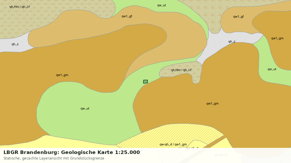 Statische Kartenansicht: LBGR Brandenburg: Geologische Karte 1:25.000