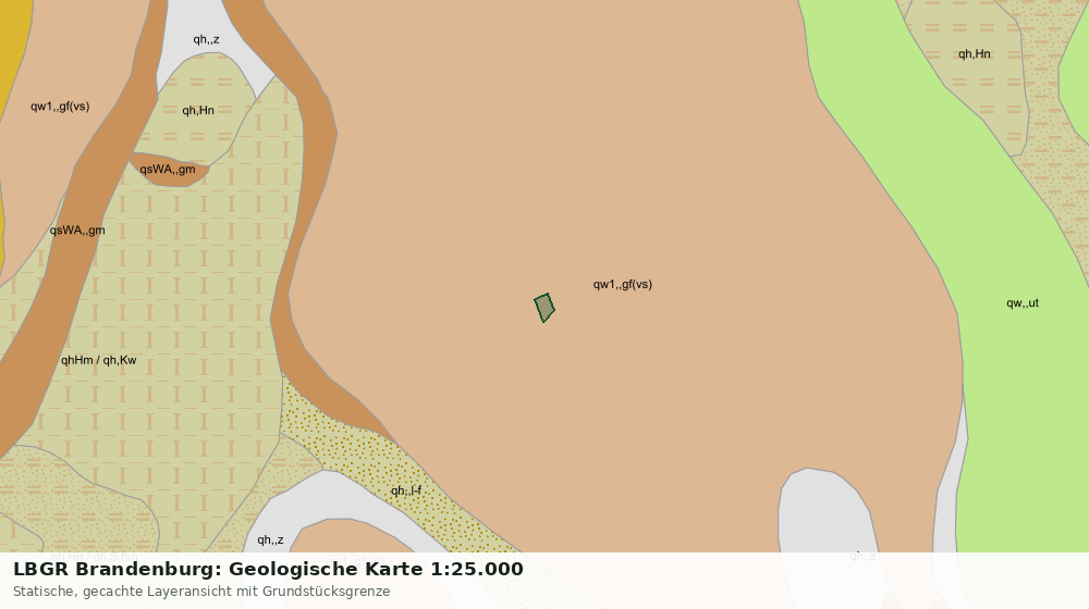 Statische Kartenansicht: LBGR Brandenburg: Geologische Karte 1:25.000