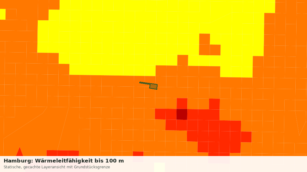 Statische Kartenansicht: Hamburg: Wärmeleitfähigkeit bis 100 m