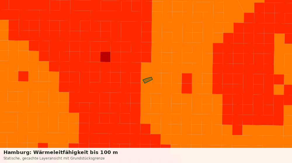 Statische Kartenansicht: Hamburg: Wärmeleitfähigkeit bis 100 m