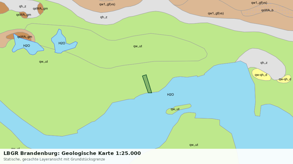 Statische Kartenansicht: LBGR Brandenburg: Geologische Karte 1:25.000