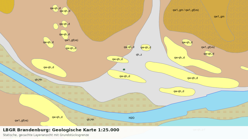 Statische Kartenansicht: LBGR Brandenburg: Geologische Karte 1:25.000