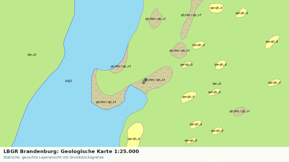 Statische Kartenansicht: LBGR Brandenburg: Geologische Karte 1:25.000