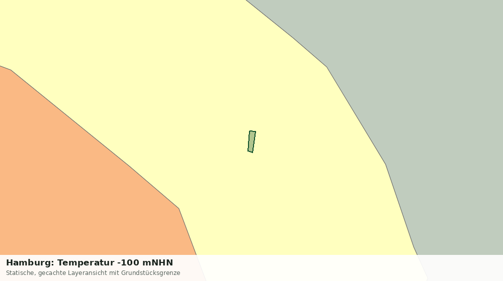 Statische Kartenansicht: Hamburg: Temperatur -100 mNHN