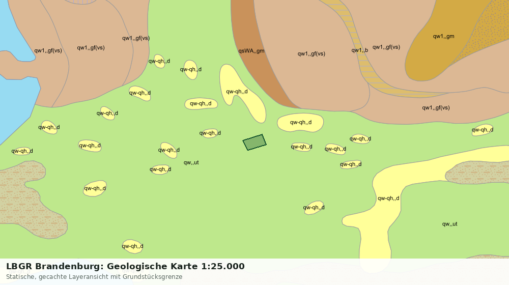 Statische Kartenansicht: LBGR Brandenburg: Geologische Karte 1:25.000