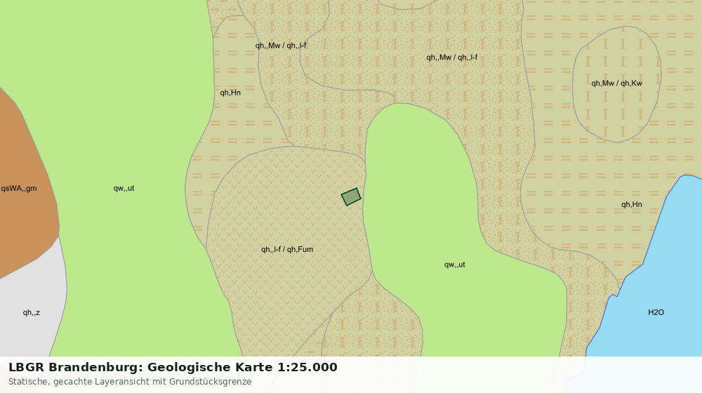 Statische Kartenansicht: LBGR Brandenburg: Geologische Karte 1:25.000