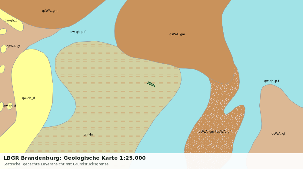 Statische Kartenansicht: LBGR Brandenburg: Geologische Karte 1:25.000