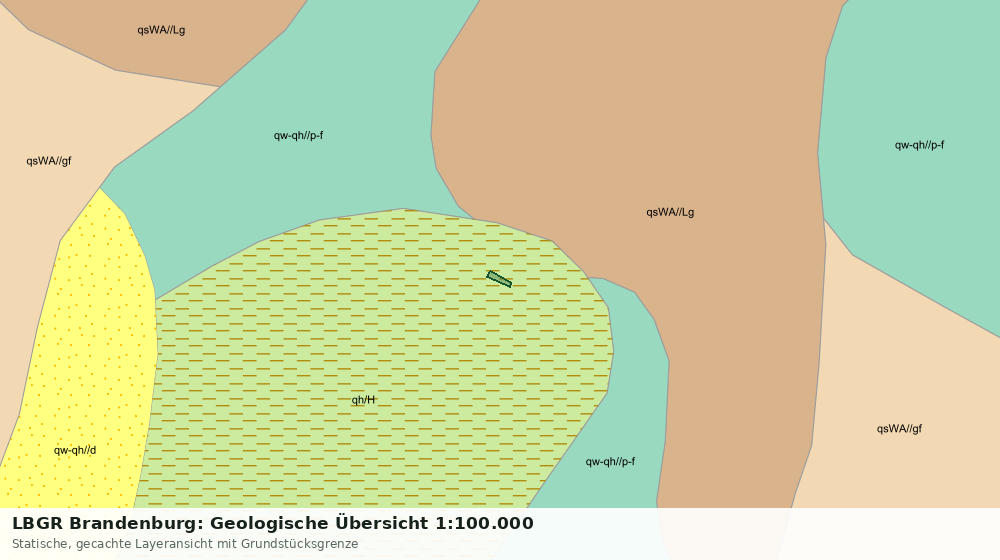 Statische Kartenansicht: LBGR Brandenburg: Geologische Übersicht 1:100.000