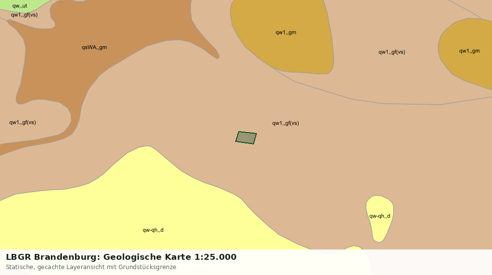 Statische Kartenansicht: LBGR Brandenburg: Geologische Karte 1:25.000