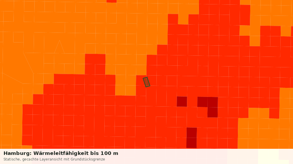 Statische Kartenansicht: Hamburg: Wärmeleitfähigkeit bis 100 m