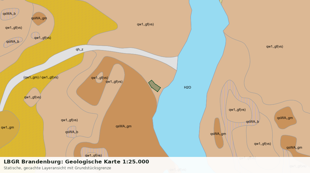 Statische Kartenansicht: LBGR Brandenburg: Geologische Karte 1:25.000