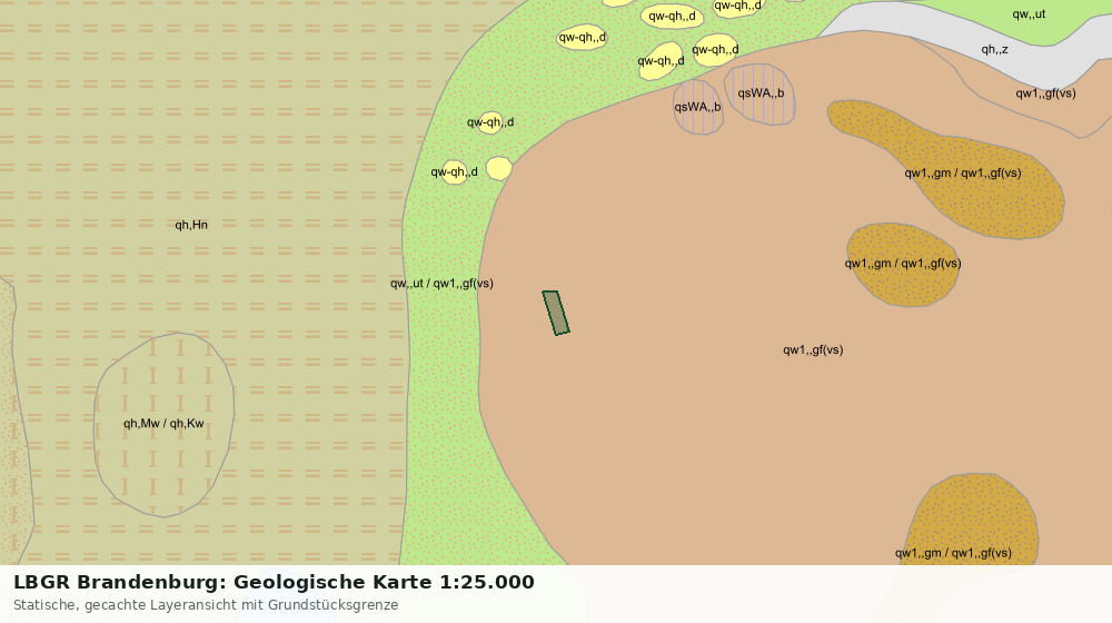 Statische Kartenansicht: LBGR Brandenburg: Geologische Karte 1:25.000