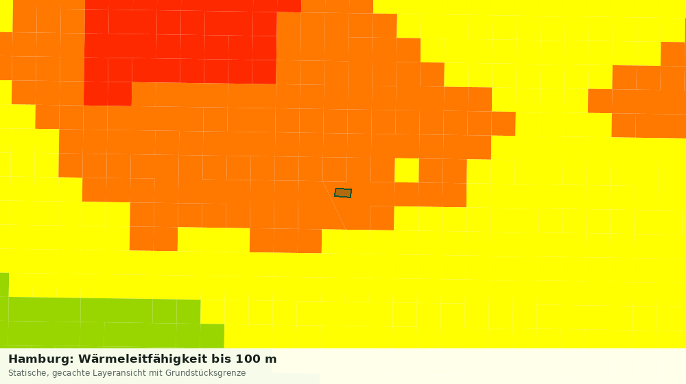 Statische Kartenansicht: Hamburg: Wärmeleitfähigkeit bis 100 m