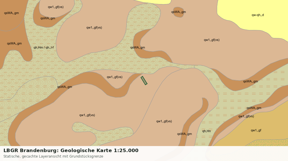 Statische Kartenansicht: LBGR Brandenburg: Geologische Karte 1:25.000