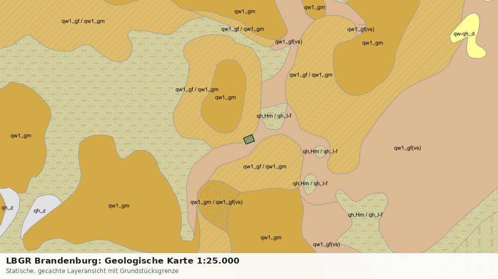 Statische Kartenansicht: LBGR Brandenburg: Geologische Karte 1:25.000