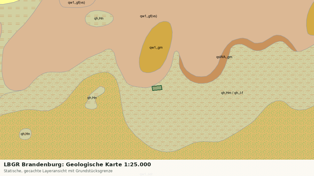 Statische Kartenansicht: LBGR Brandenburg: Geologische Karte 1:25.000