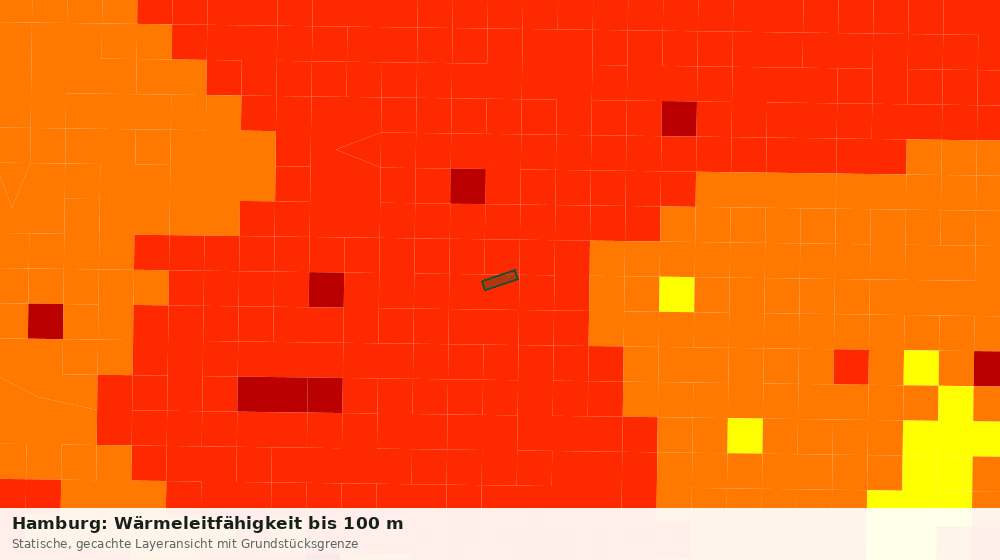 Statische Kartenansicht: Hamburg: Wärmeleitfähigkeit bis 100 m