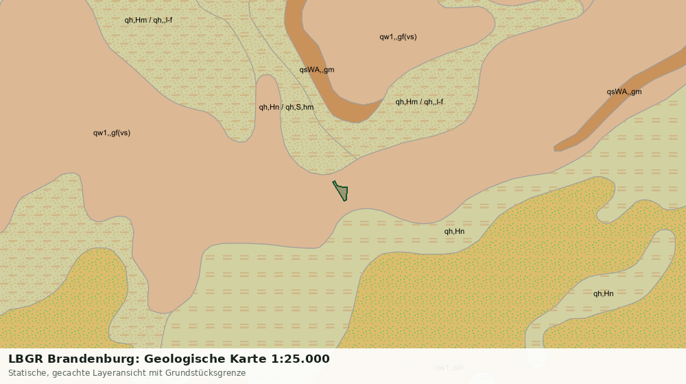 Statische Kartenansicht: LBGR Brandenburg: Geologische Karte 1:25.000
