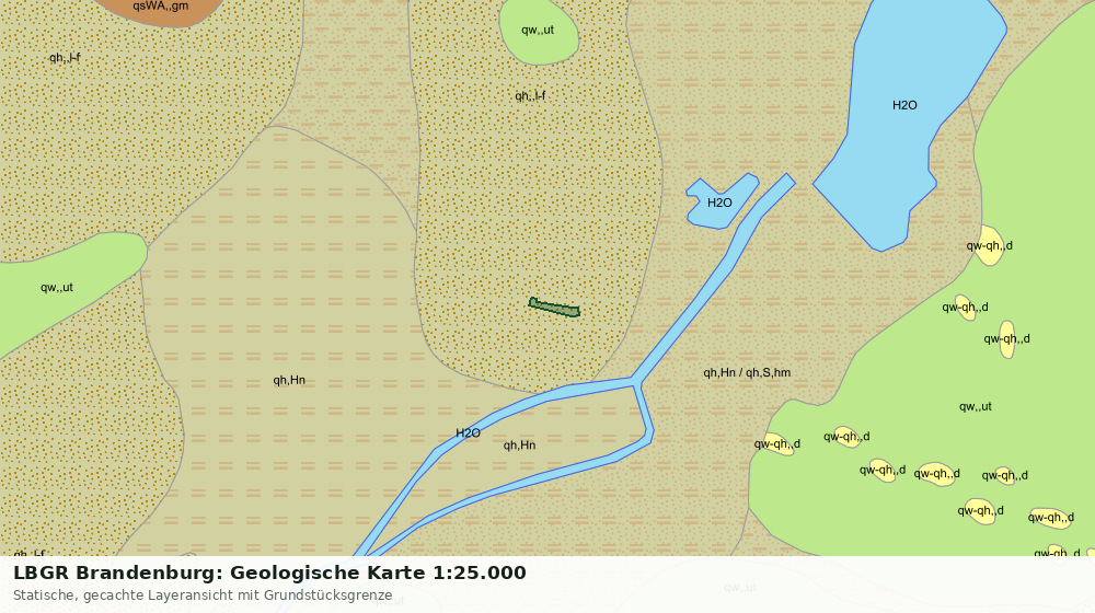 Statische Kartenansicht: LBGR Brandenburg: Geologische Karte 1:25.000
