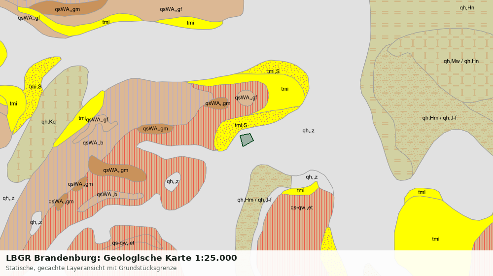 Statische Kartenansicht: LBGR Brandenburg: Geologische Karte 1:25.000