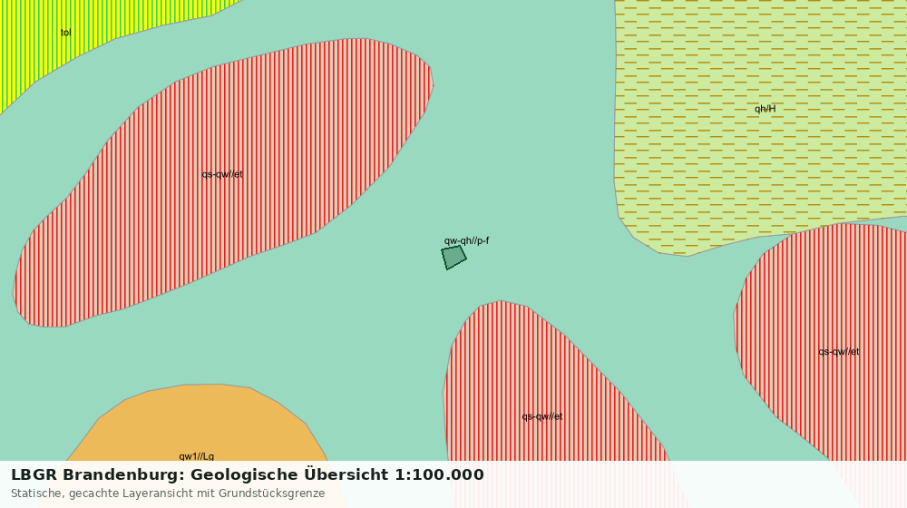 Statische Kartenansicht: LBGR Brandenburg: Geologische Übersicht 1:100.000