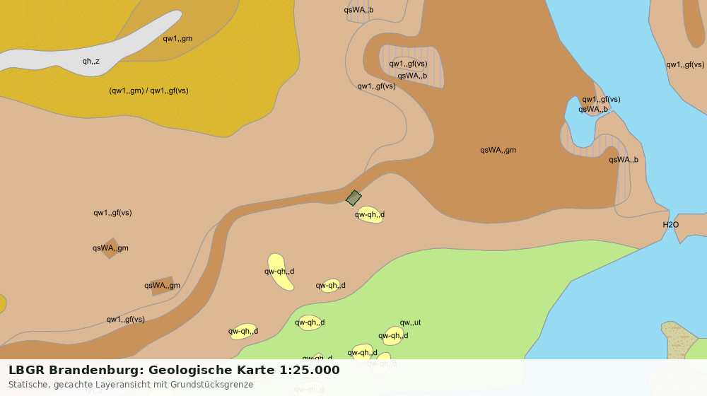 Statische Kartenansicht: LBGR Brandenburg: Geologische Karte 1:25.000