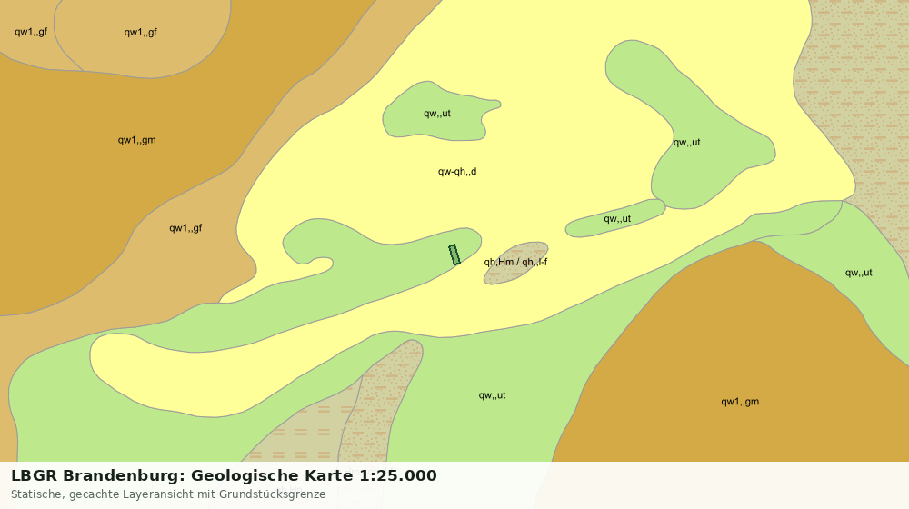 Statische Kartenansicht: LBGR Brandenburg: Geologische Karte 1:25.000