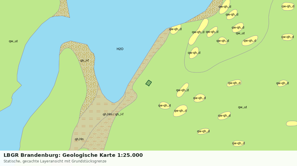 Statische Kartenansicht: LBGR Brandenburg: Geologische Karte 1:25.000