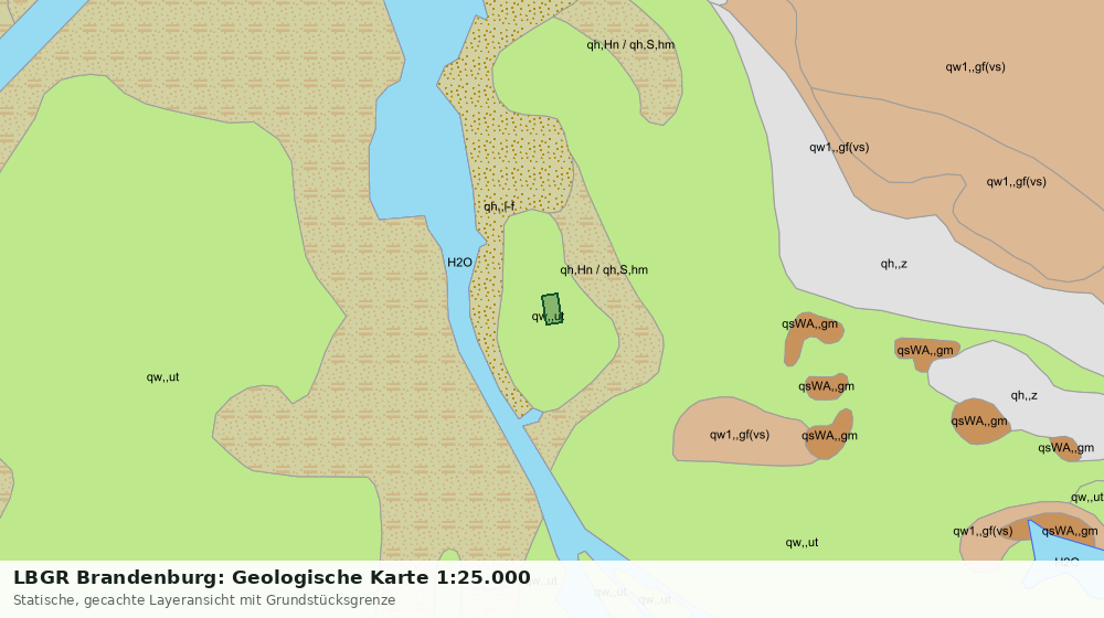 Statische Kartenansicht: LBGR Brandenburg: Geologische Karte 1:25.000